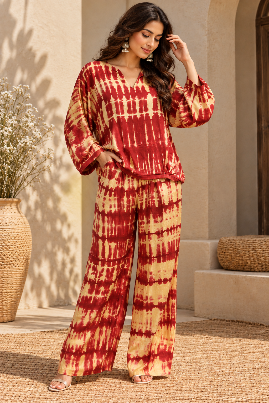 Shibori Tie-dye Girl's Co-Ord Set